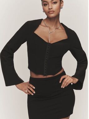 Open-Back Tuxedo Top by Anthropologie